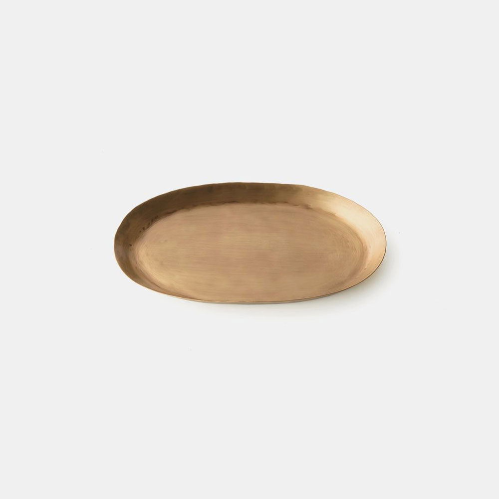Oval brass plate